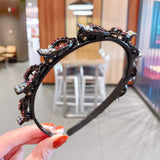 Unisex Alice Pearls Elegant Hairbands Men Women Sports Headband Double Bangs Hairstyle Make Up Hairpins Fashion Hair Accessories