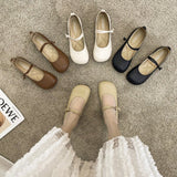 kamames Mary Jane Shoes Flat Soles Women's Shoes 2024 Autumn New Round Head Lovely Small Leisure Leather Shoes Women's Shoes