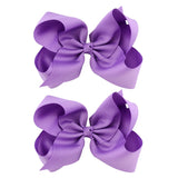 2Pcs/lot 6'' Solid Color Grosgrain Ribbon Bows Hair Clips For Cute Girls Large Handmade Hairpins Barrettes Kids Hair Accessories