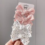 4Pcs/set Leopard Print Hairpins Bowknot Hair Clips For Cute Girls Cotton Safty Barrettes Hairgrip Headwear Kids Hair Accessories