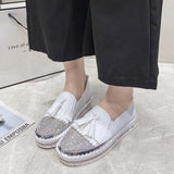 kamames Ladies' Casual Shoes 2023 Summer New Shallow-Mouthed One-Foot Love Shoes Korean Version Of Diamond Sneakers