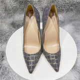 kamames Plaid 12cm pumps stiletto shallow pointed toe sexy shoes party nightclub women shoes 8cm 10cm high heel BM040 ROVICIYA
