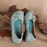 kamames kamames Spring Popular Style Soft-Soled Women's Shoes National Style Leather Women's Singles Shoes Middle-Aged Mother Shoes Soft-Soled Pregnant Women's Shoes