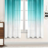 1pc Simple Gradient Sheer Curtain 1pc Printed Curtain, Rod Pocket Window Treatment For Bedroom Office Kitchen Living Room Study Home Decor