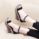 kamames kamames Wedge Sandals Women 23 New Summer Platform Shoes With A Hemp Heel Waterproof Platform