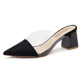 kamames kamames Generation Hair Temperament Thick High Heels Female Summer New Transparent Outdoor Sandals Fashionable, With Pointed Women's Shoes