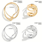 Sexy punk style exaggerated geometric twist double collar bracelet set Exaggerated fashion women's party jewelry set