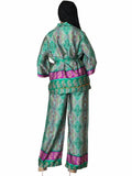 Women's Two Piece Pants 2 Piece Set African Dashiki Fashion Top And Pants Suits Trousers Party Lady Matching Sets Outfits Tracksuit Women's Clothing 220912