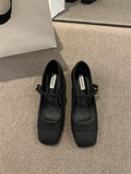 kamames And Winter 2024 New Style Thick-Heeled Mary Jane Shoes With Square Head Style With Skirt And Single Shoes For Women's Shoes