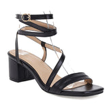 kamames Sgesvier 2021 Sexy Ankle Cross-Strap Lady Summer Shoes Open Toe Cross-tied Women Thick Heels Sandals Gladiators Big Size 28-52