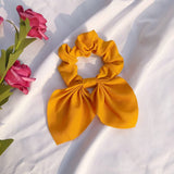 Candy Color Women Hair Scrunchie Bows Ponytail Holder Hairband Bow Knot Scrunchy Girls Hair Ties Hair Accessories