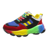 kamames And Autumn 2024 New Large-Size Thick-Soled Daddy Shoes Leisure Color Soles Muffin Women's Shoes Large-Size Spot