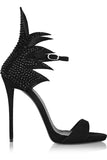kamames Women's Sandals With High Heels And Open Toes Covered With Anti-Suede Water Drill Banquet Party Shoes Are Sold Directly By Hand.