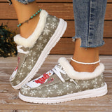 kamames Short Snow Boots 2023 Winter New Large-Size Velveteen Leisure Women's Flat-Soled Warm Cotton Shoes