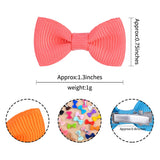 20Pcs/lot 1.3 inches Solid Ribbon Hair Bows With Clip For Girls Mini Hairpins Boutique Barrettes Headwear Kids Hair Accessories