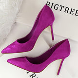 BIGTREE Shoes 2022 New Women Pumps Suede High Heels Shoes Fashion Office Shoes Stiletto Party Shoes Female Comfort Women Heels