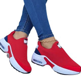 kamames New Net Surface Flying Weaving Shoes Women's Leisure Air Cushion Sports Shoes Large Size Thick-Soled Mesh Shoes