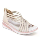 kamames Summer Large-Size Slope Heel Sandals Women's Hollowed-Out And Breathable Movement Preparation Fish Mouth Shoes Roman Women's Sandals