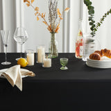 1pc Durable Polyester Rectangle Tablecloth - Stylish Black, Protective & Easy-Care - Perfect for Picnics, Holidays, Weddings, Birthdays & More - A Decorative Touch for Indoor/Outdoor Events