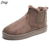 kamames Snow Boots For Women Women's Low Shoes Flat Heel Booties Ladies Winter Footwear Boots-women Luxury Designer Round Toe