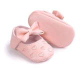 kamames Boy Girl Breathable Bow Design Anti-Slip Shoes Casual Sneakers Toddler Soft Soled First Walkers
