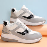 kamames Women's Sports Casual Shoes New Fashion Slope Heels Thick Soles Leisure Sports Women's Single Shoes 43 Large Spot