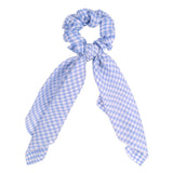 Korean Bow Long Ribbon Hair Scrunchie Chiffon Floral Print Sweet Elastic Hair Band Ponytail Hair Scarf Hair Tie Hair Accessories