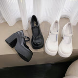 kamames 2024 New Waterproof Platform High Heels Women's Thick Heels Black Sexy Catwalk Cheongsam Professional Women's Singles Shoes