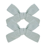 2020 Lovely Baby Solid Hair Bows With Clip Bowknot Hair Clips Headwear Children Cute Cotton Hairpins Barrettes Hair Accessories