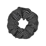 New Women Black and White Plaid Hair Scrunchies Elastic Hair Bands Girls Ribbon Hair Ropes Ties Ponytail Holder Hair Accessories