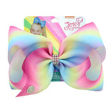 8 JoJo Bows Hair Clip Large Hair Bow Kids Handmade Metalic Printed Ribbon Knot Jumbo JOJO SIWA Hair Accessories For Girl