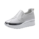 kamames Large Size One Foot Pedal Lazy Shoes Fashion Diamond Pine Platform Leisure Inside Increased Single Shoes 35-43