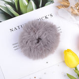 2022 New Winter Plush Scrunchies Women Girls Imitation Mink Elastic Hair Rubber Bands Accessories Tie Hair Ring Holder Headdress