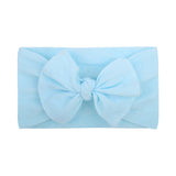 1PCS New Cotton Solid Baby Headband For Cute Girls Kid Wide Bow Knot Turban Elastic Hairbands Handmade Headwear Hair Accessories