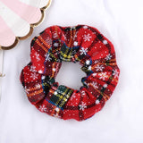 Fashion Elastic Christmas Scrunchie Hair Rubber Bands Accessories Gum Bronzing Hair Rope Ponytail Holder Headdress 077