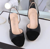 kamames Hot sale Summer Women Shoes Dress Shoes mid Heel Square head fashion Shoes Wedding party Sandals Casual Shoes women