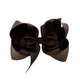 6 Inch Big Grosgrain Ribbon Solid Hair Bows With Clips Girls Kids Hair Clips Headwear Boutique Hair Accessories