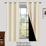 2 Panels Blackout Curtain Polyester Coated Insulated Blackout Grommet Top Curtains For Bedroom, Living Room, Home Decor, Room Decor