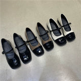 kamames Evening Wind Gentle Thick Soles Mary Jane Single Shoes Spring And Autumn Fragrant Style British Small Leather Shoes INS Trend