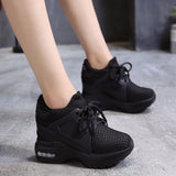 kamames Spring New Style Bailai Sports Shoes Korean Version Student Net Cloth Shoes Heighten Women's Shoes Thick Soles Travel Leisure Shoes