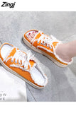 kamames Shoes Slippers Women Casual Slip On Flats Shoes Summer Ladies Half Slipper Platform Shoes Femme 2023 New Fashion