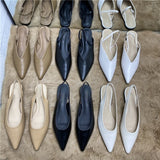 New Pointed Toe Flat Shoes Spring 2021 Closed Toe Strap Flat Heel Women's Sandals