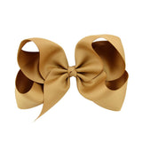 6 Inch Big Grosgrain Ribbon Solid Hair Bows With Clips Girls Kids Hair Clips Headwear Boutique Hair Accessories