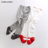 YWHUANSEN 0 to 4 Yrs Spring Summer Baby Girls Dance Shoes Tights Bowknot Children Pantyhose Combed Cotton Toddler Kids Clothes