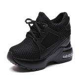 kamames Spring New Style Bailai Sports Shoes Korean Version Student Net Cloth Shoes Heighten Women's Shoes Thick Soles Travel Leisure Shoes