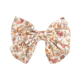 2022 Lovely Baby Girls Print Flower Bohemian Style Bow BB Hair Clips Headwear Children Cute Cotton Hairpins Hair Accessories