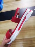kamames Summer Plus Size Women Shoes Fashion Platform Wedge Sandals Women Height Increase Closed Toe Roman Sandals Zapatos Mujer