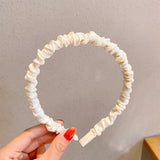 2021 New Women Girls Sweet Colorful Folds Bubble Simple Hairbands Sweet Headband Hair Hoops Hair Band Fashion Hair Accessories