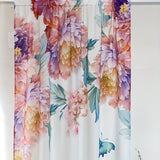 1pc Vibrant Floral Print Semi-Sheer Yarn Curtain - Rod Pocket Top, Washable, Fantasy Garden Style for Living Room, Bedroom, Office, and Kitchen - Easy to Hang and Maintain