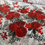 3pcs Charming Rose Floral Quilted Bedspread Set - Soft Brushed Polyester, Machine Washable, All-Season Comfort For Bedroom And Guest Room